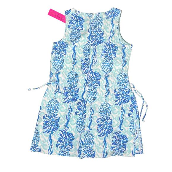 Lilly Pulitzer Donna Romper Bennet Blue Pineapple Print Women’s Sz 4 NWT - Picture 2 of 4